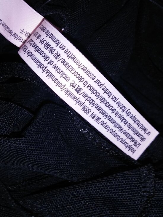 Victoria Secret Lingerie Jumpsuit One Piece Pantsuit Black Sheer Embroidered New - Picture 15 of 15